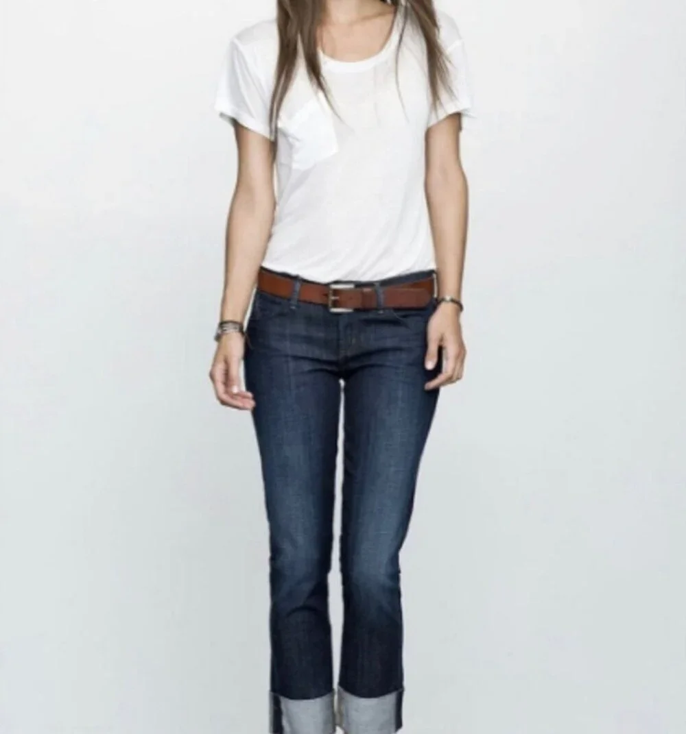 Citizens of Humanity Dani Cropped Straight Leg Cuffed Medium Wash Size 28 - Picture 1 of 10
